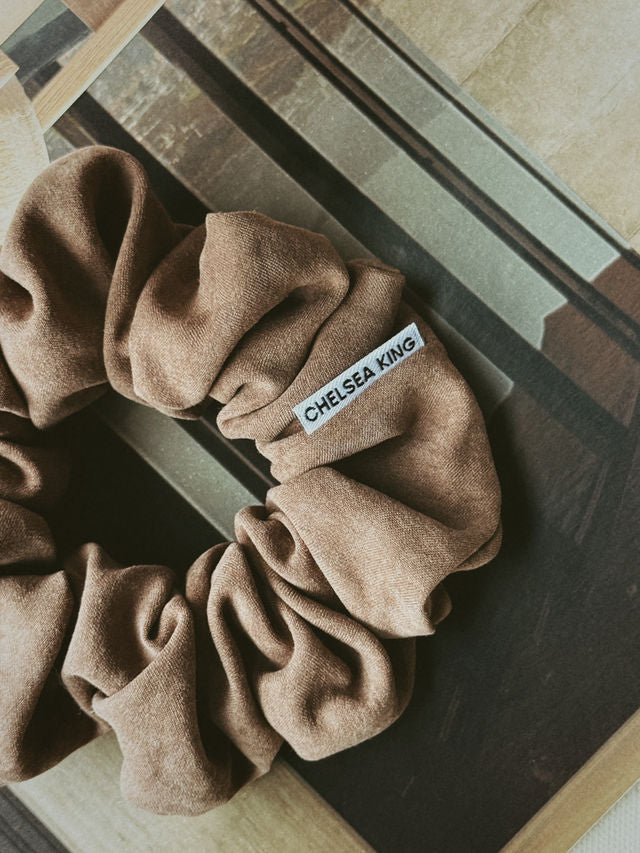 Cotswolds Suede Fawn Scrunchie - Classic