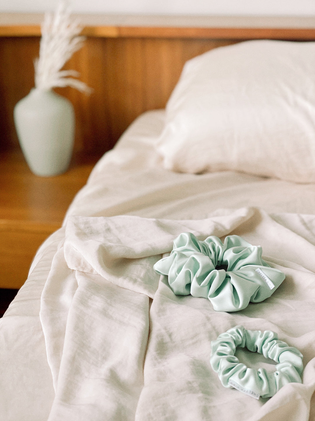 Satin Sleep Mint Scrunchie - Classic