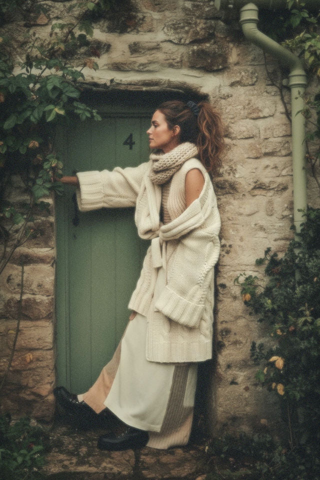 Cotswolds Wool Charcoal Scrunchie - Classic