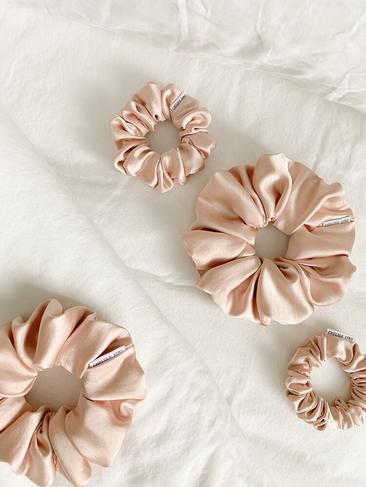 Adorn Sleep Satin Blush Scrunchie - Oversized