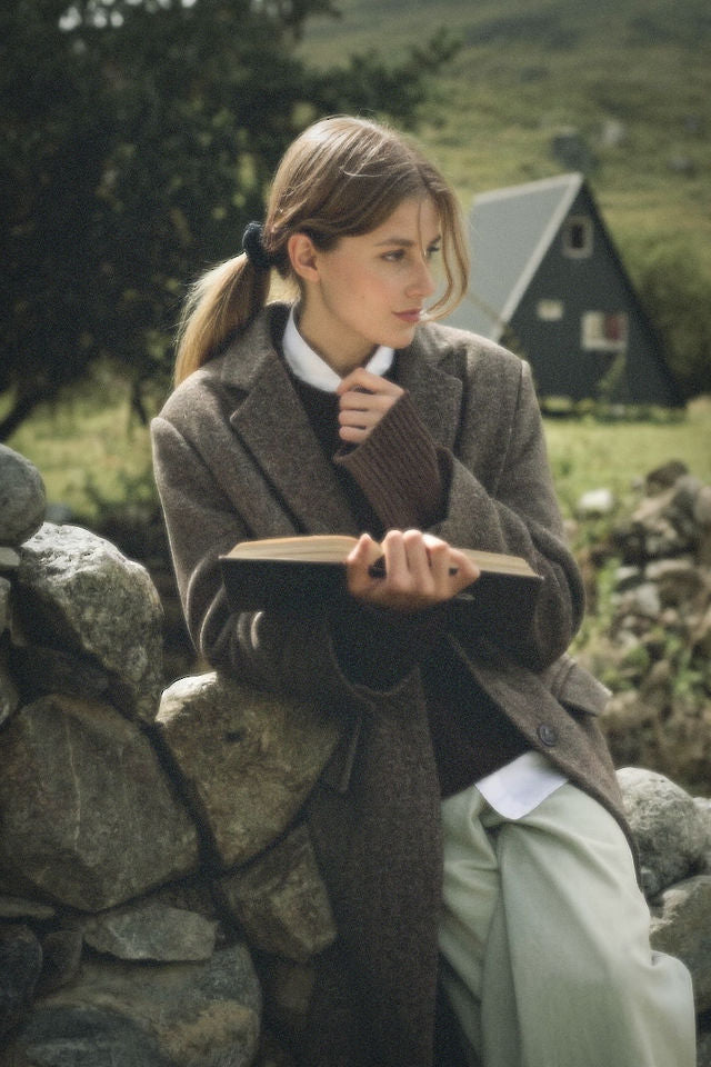 Cotswolds Suede Black Scrunchie - Thin