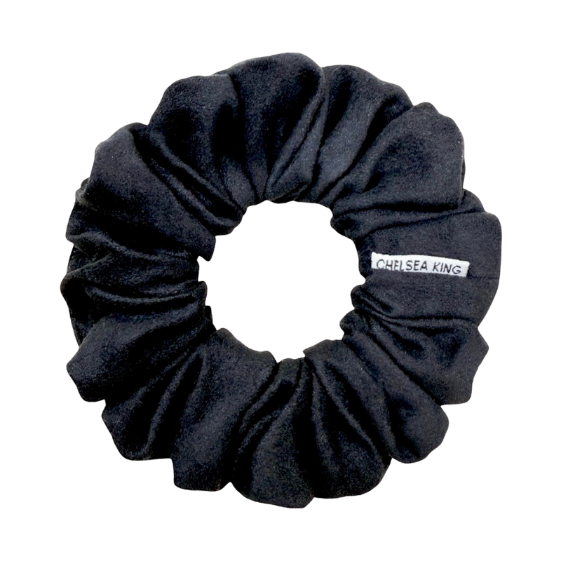 Cotswolds Suede Black Scrunchie - Classic