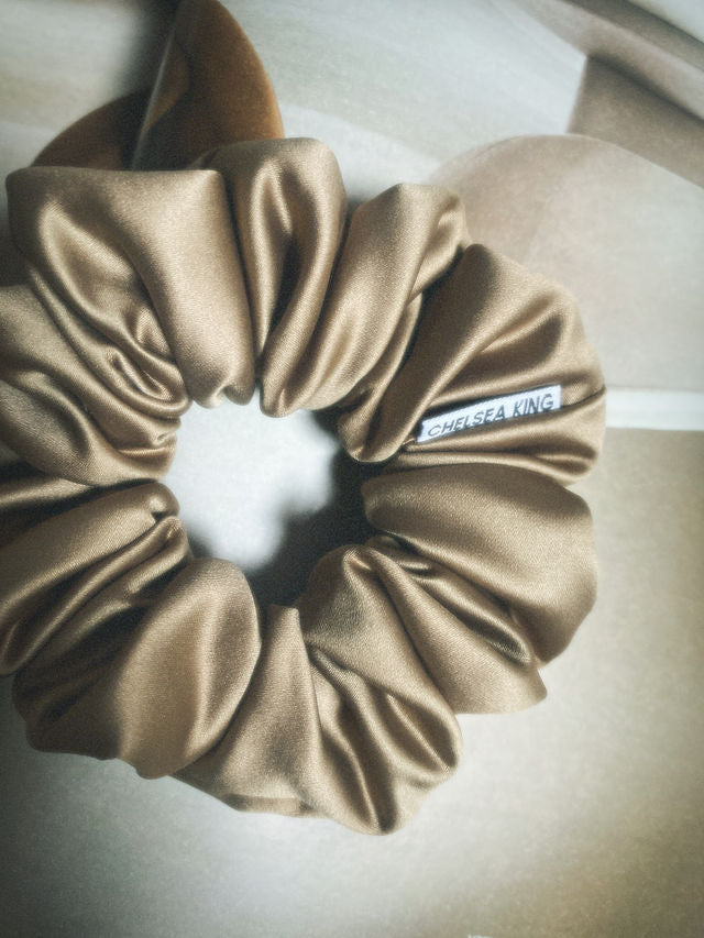 Brass Satin Scrunchie - Classic