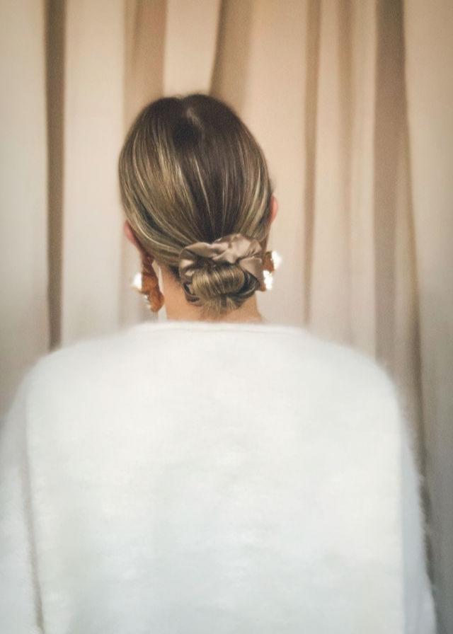 Brass Satin Scrunchie - Classic