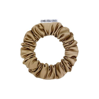 Brass Satin Scrunchie - Thin