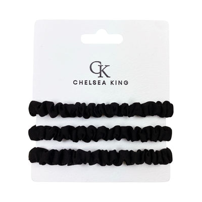 CK Hair Ties | Sleep Satin Black - 3 pk.