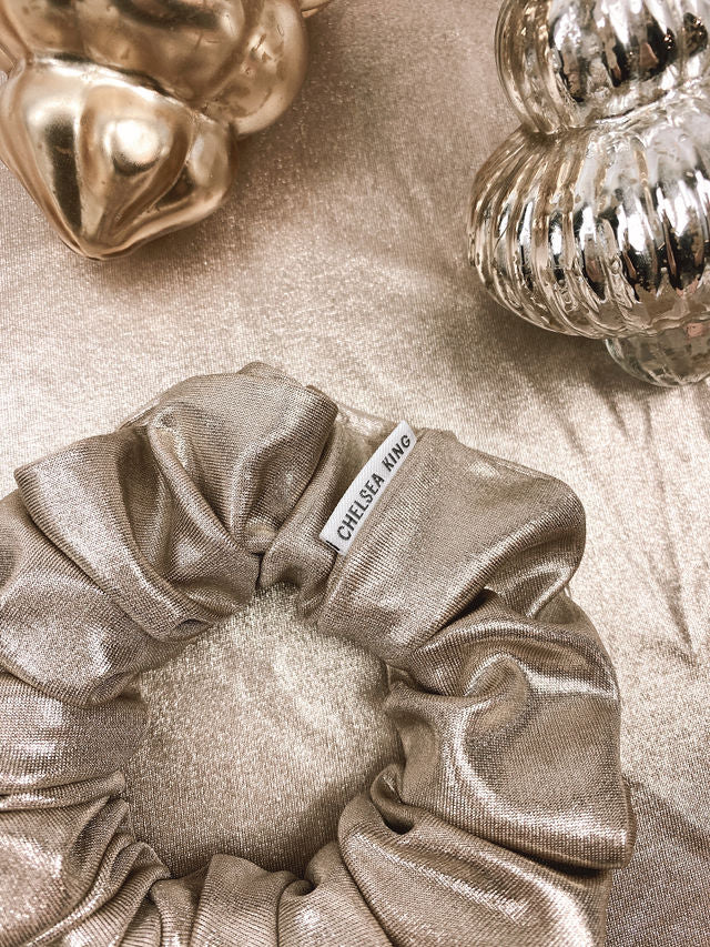 Gold Champagne Scrunchie - Classic