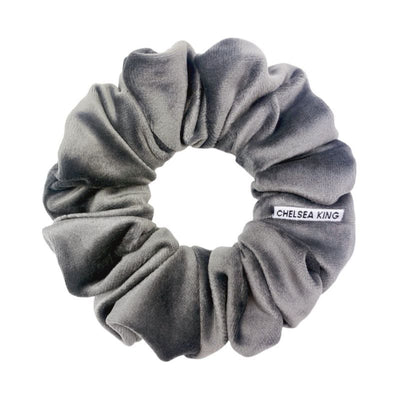 Edwardian Velvet Grey Scrunchie - Classic