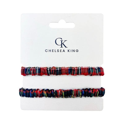 CK Hair Ties | Bamboo Tartan - 2 pk.