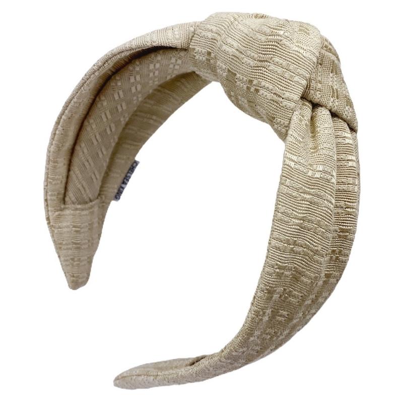 Jacquard Taupe Headband