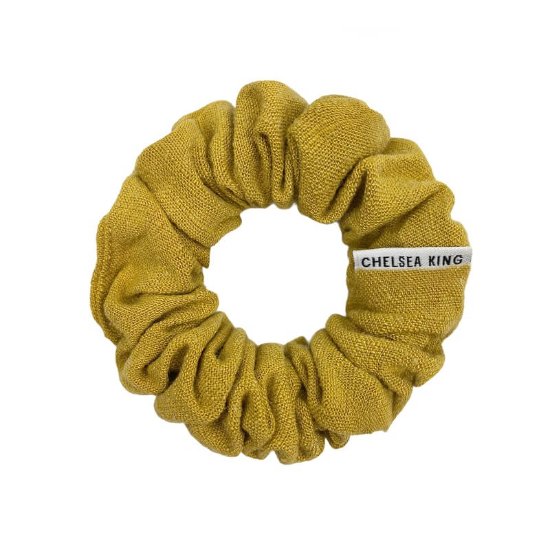 Natural Linen Golden Hour Scrunchie - Petite
