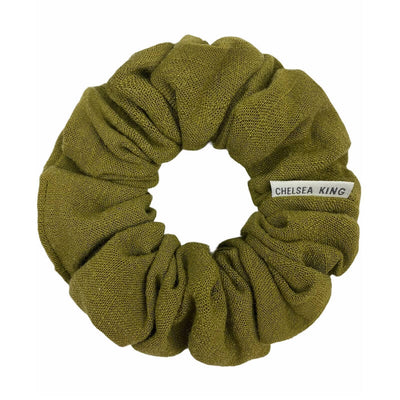 Natural Linen Shaded Palm Scrunchie - Classic