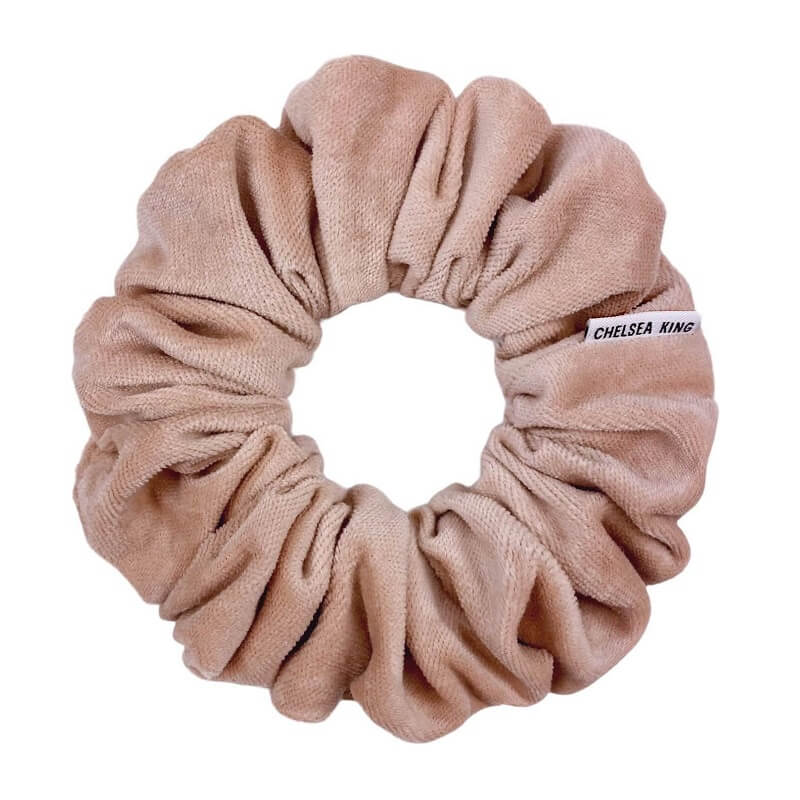 Natural Velvet Blush Scrunchie - Classic