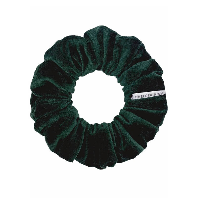 Natural Velvet Emerald Scrunchie - Petite