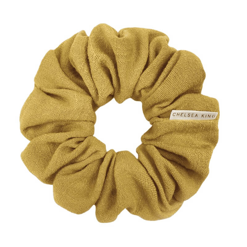 Natural Linen Golden Hour Scrunchie - Classic