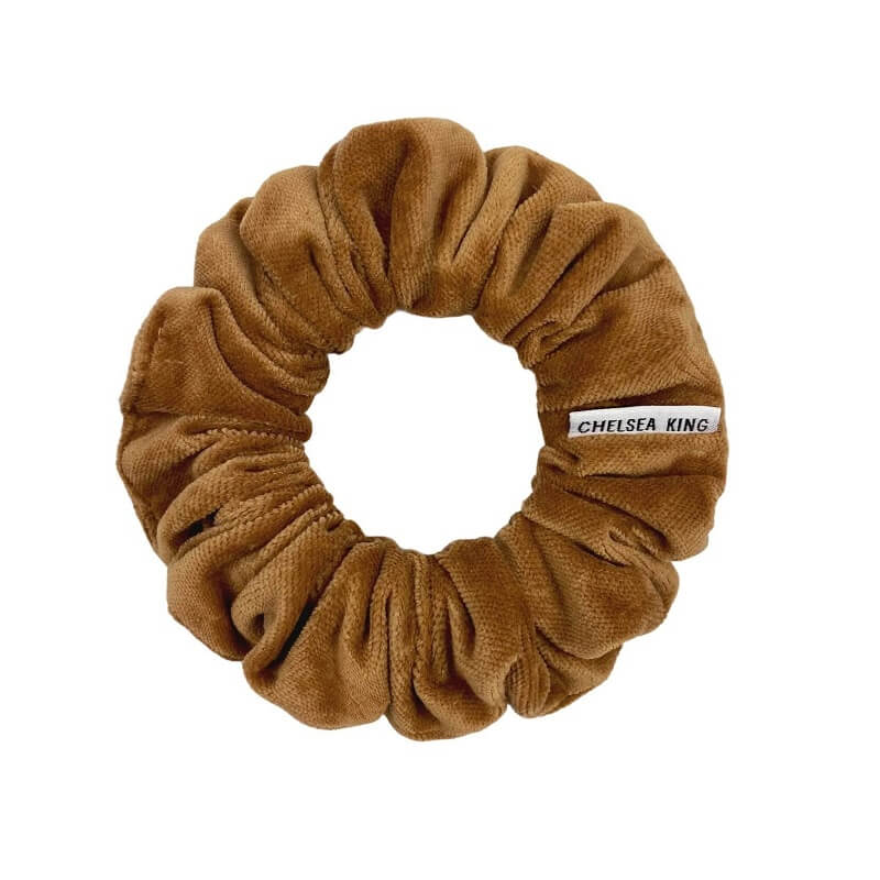 Natural Velvet Teddy Scrunchie - Petite