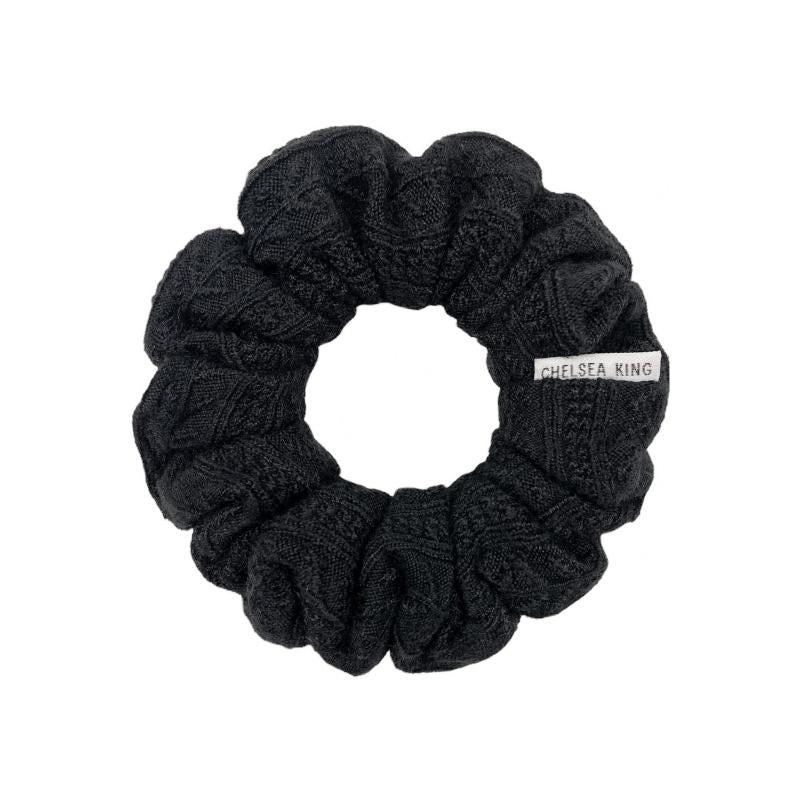 Nordic Knit Black Scrunchie - Petite