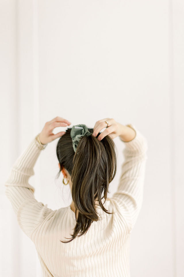 Luxe Olive Scrunchie - Classic