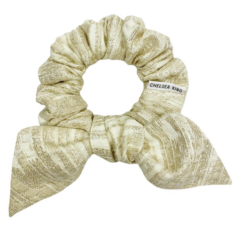 Parella Gold Scrunchie Petite Bow