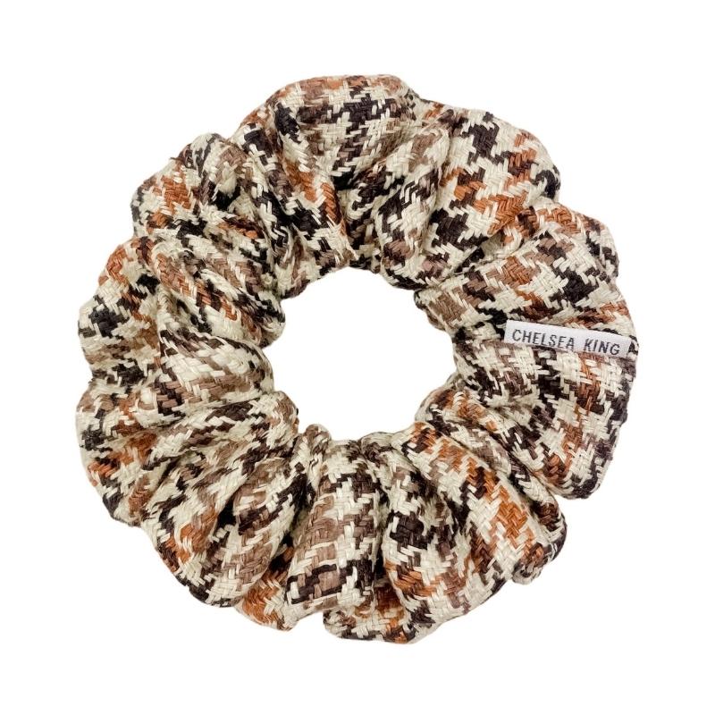 Park Ave. Soho Silk Tweed Scrunchie - Classic