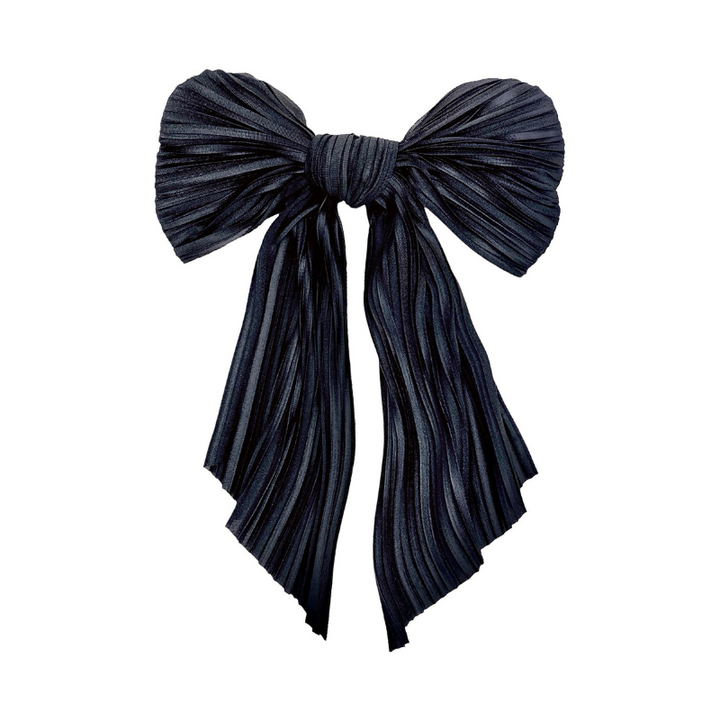 Plissé Black Bow w/French Clip