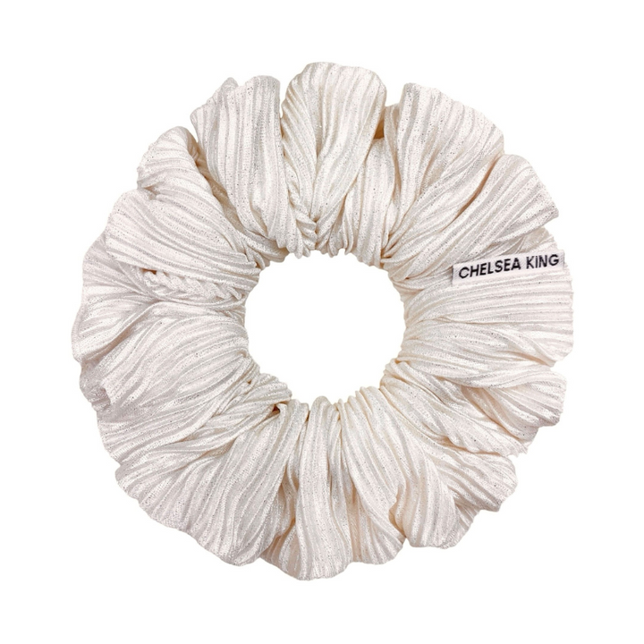 Plissé Ivory Scrunchie - Classic