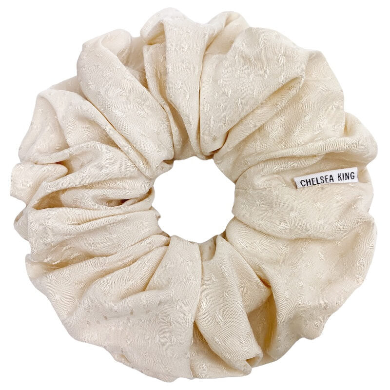 Poppy Cream Scrunchie - Oversized