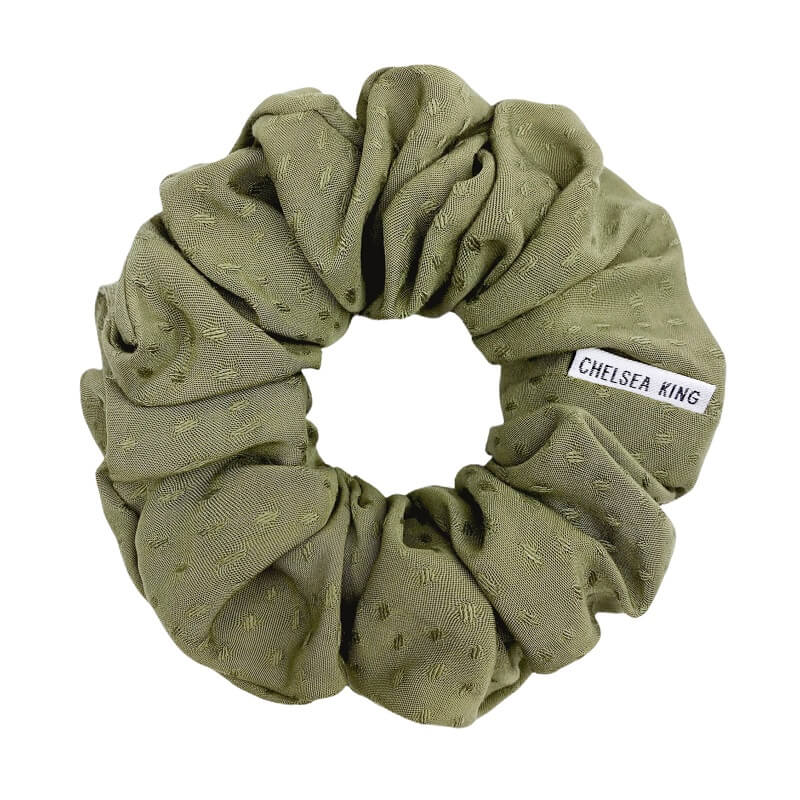 Poppy Olive Scrunchie - Classic