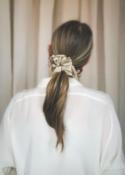 Silk Tweed Scrunchie - Classic