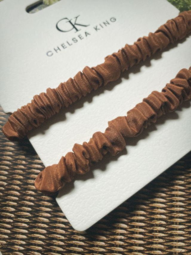 CK Hair Ties | Silk Tan - 2 pk.