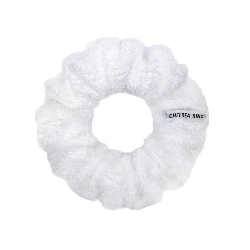 Spa Bamboo Terry White Scrunchie - Petite