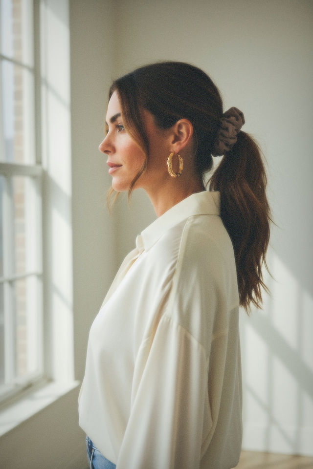 Cotswolds Suede Fawn Scrunchie - Classic