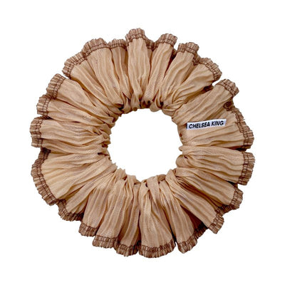 Allure Plissé Sandalwood Scrunchie - Classic