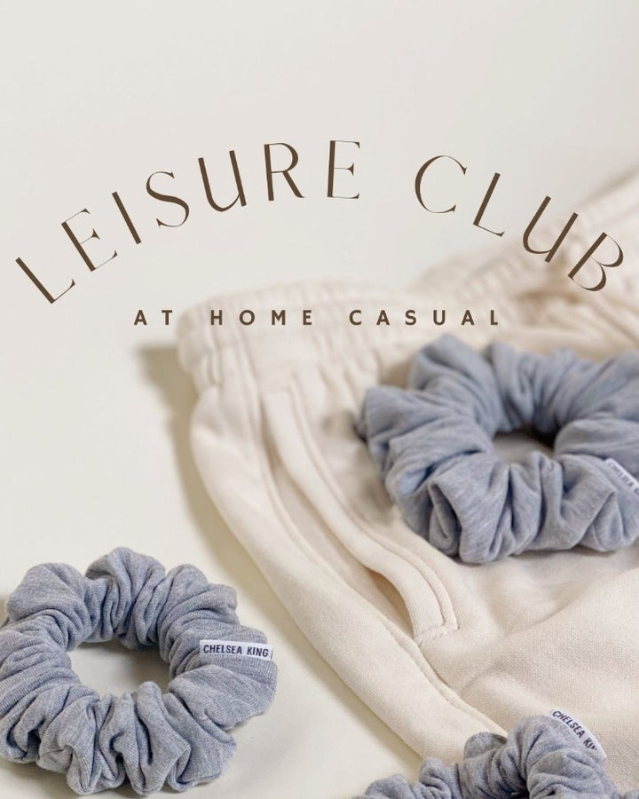 Leisure Club Heather Grey Scrunchie - Classic