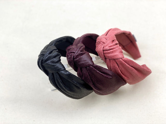 Bordeaux Faux Leather Syrah Headband