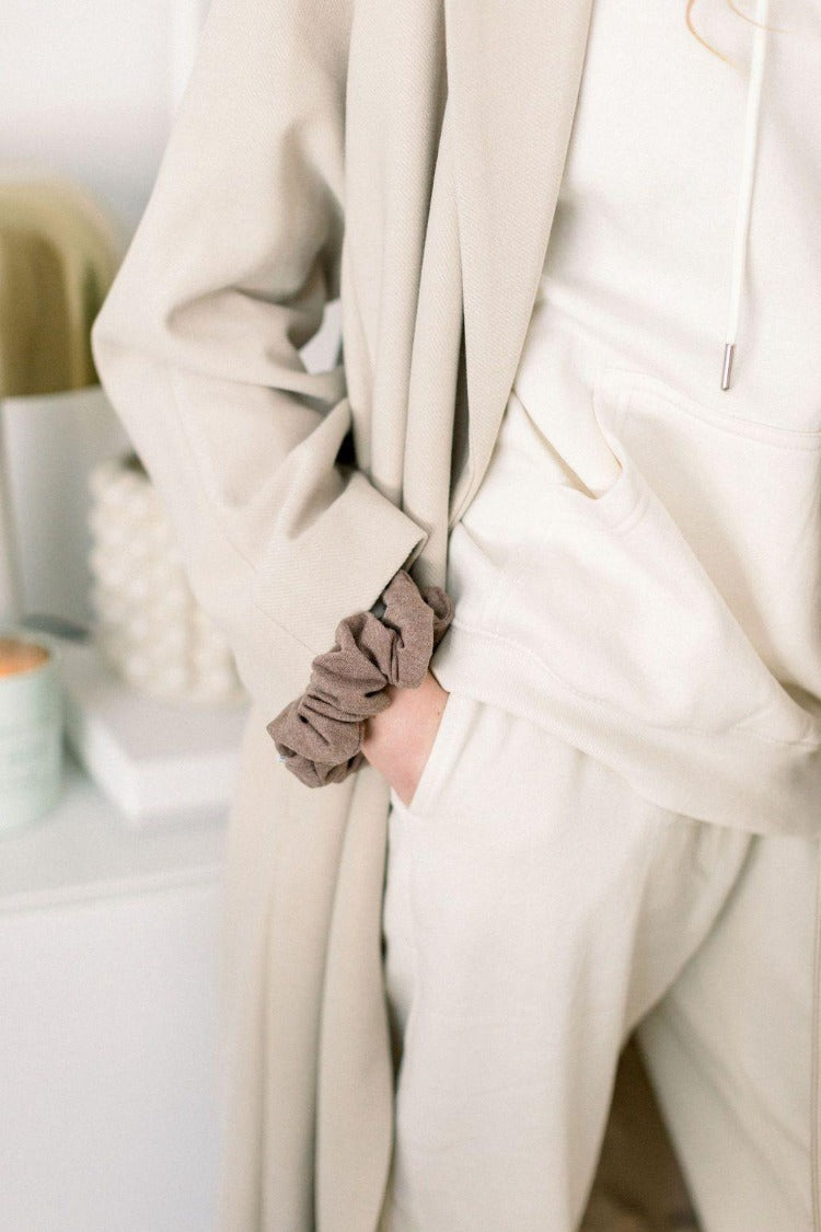 Leisure Club Heather Brown Scrunchie - Classic - Chelsea King Inc.