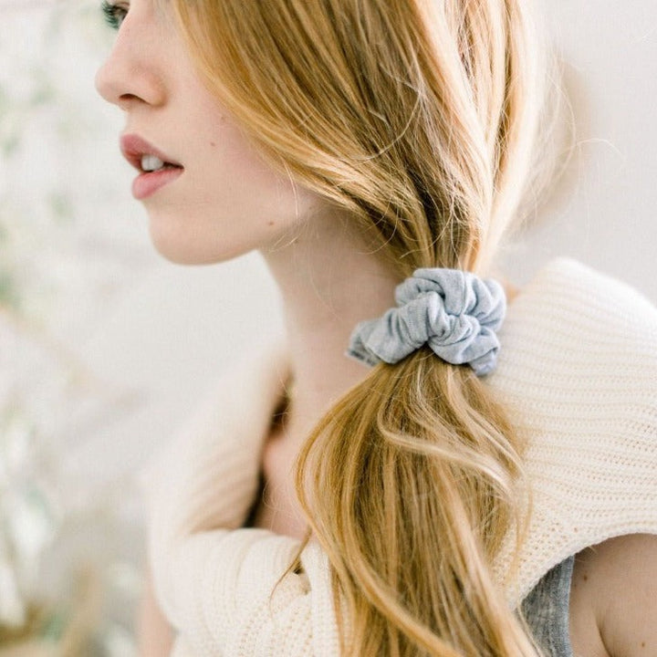 Leisure Club Heather Grey Scrunchie - Thin