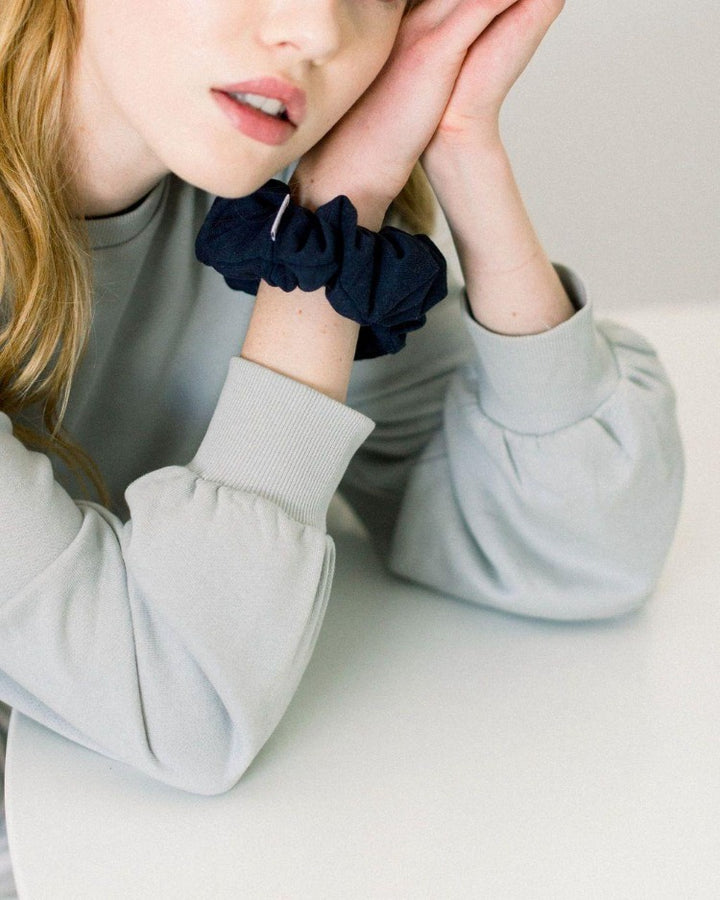 Leisure Club Marine Navy Scrunchie - Classic - Chelsea King Inc.