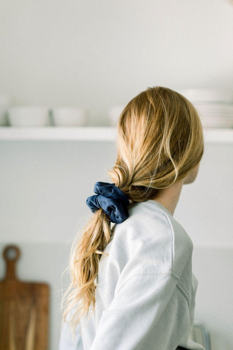 Leisure Club Marine Navy Scrunchie - Classic - Chelsea King Inc.