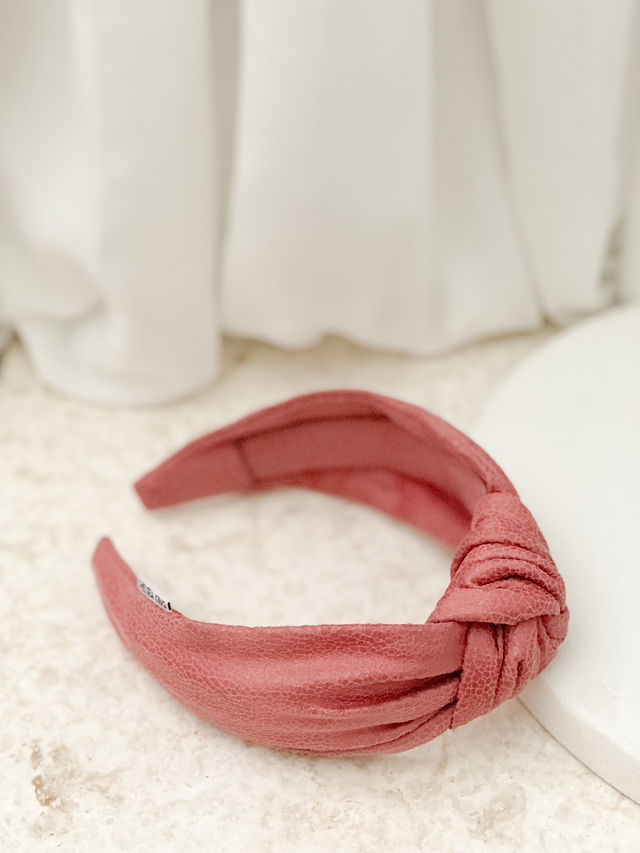 Bordeaux Faux Leather Syrah Headband