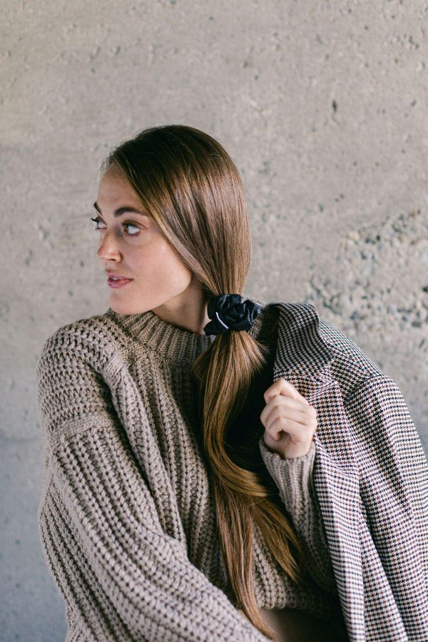 Bordeaux Noir Scrunchie - Classic - Chelsea King Inc.