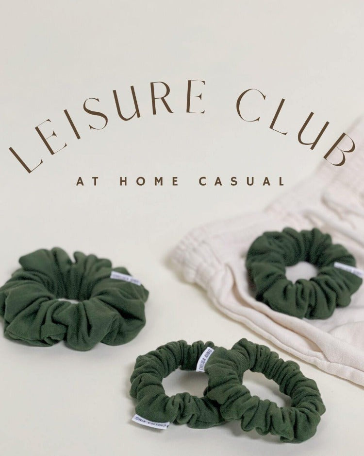 Leisure Club Olive Scrunchie - Classic - Chelsea King Inc.