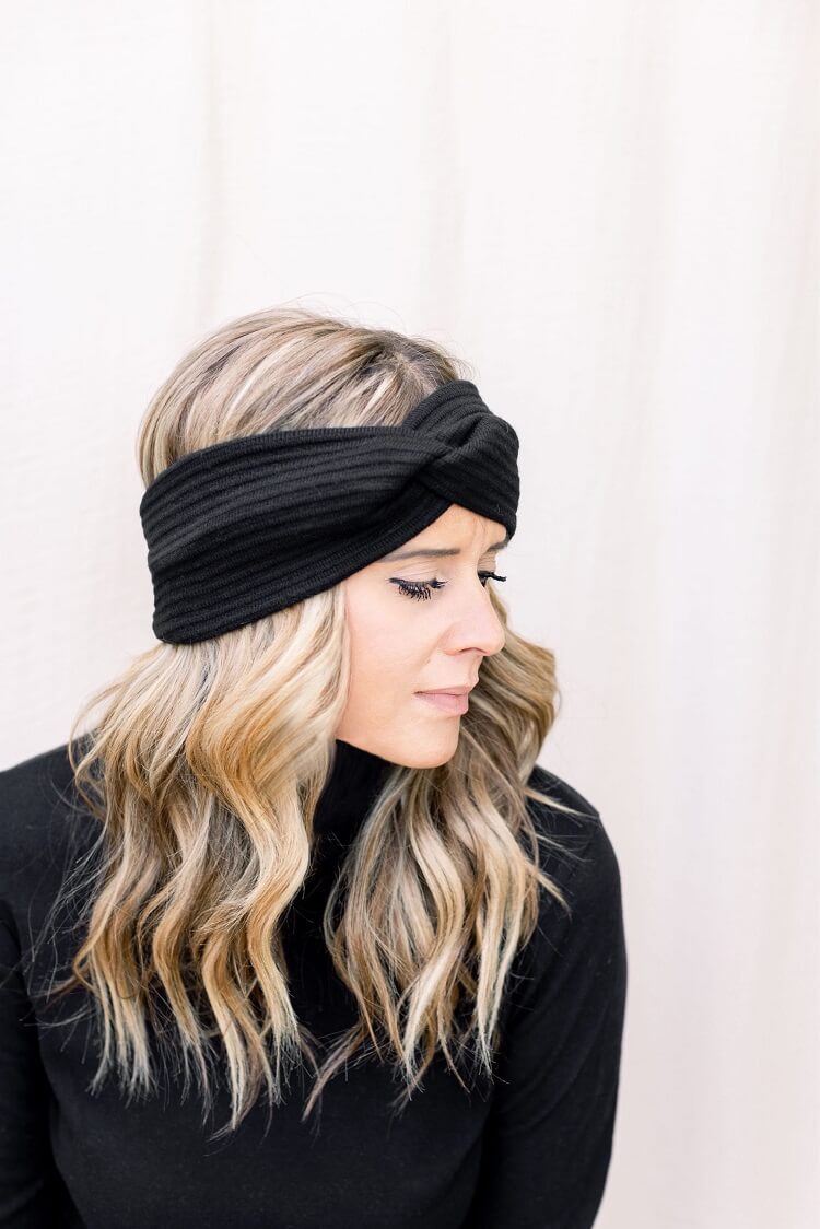 Windsor Knit Black Hairband