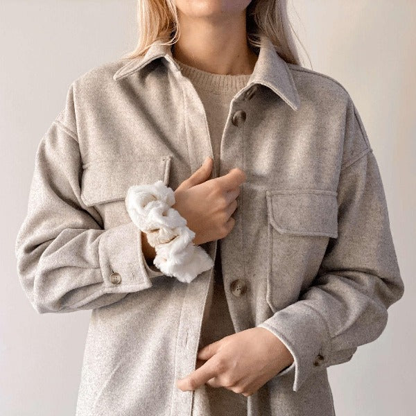 Aspen Fur Scrunchie - Oversized - Chelsea King Inc.