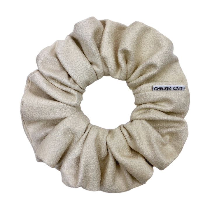 Bordeaux Faux Leather Crémant Scrunchie - Classic