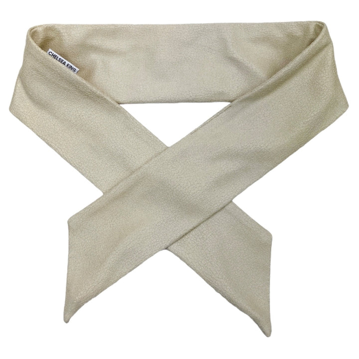 Bordeaux Faux Leather Crémant Wire Scarf