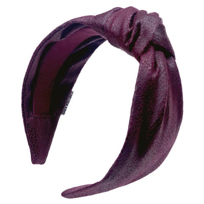 Bordeaux Faux Leather Merlot Headband