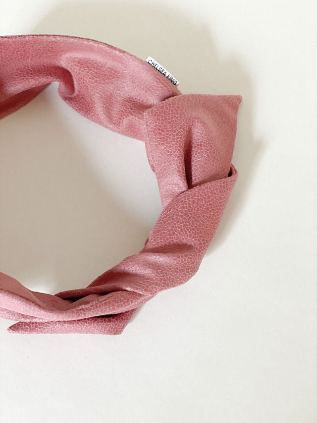 Bordeaux Faux Leather Syrah Wire Scarf