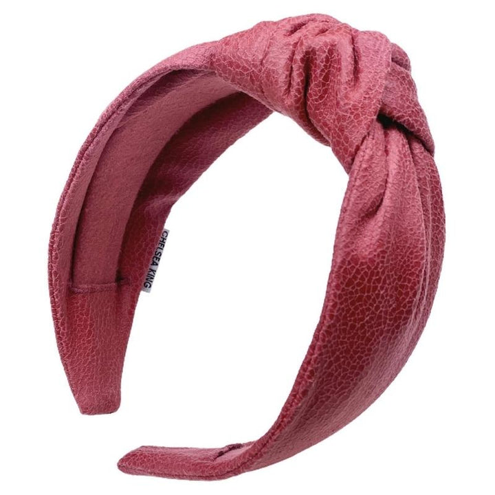 Bordeaux Faux Leather Syrah Headband