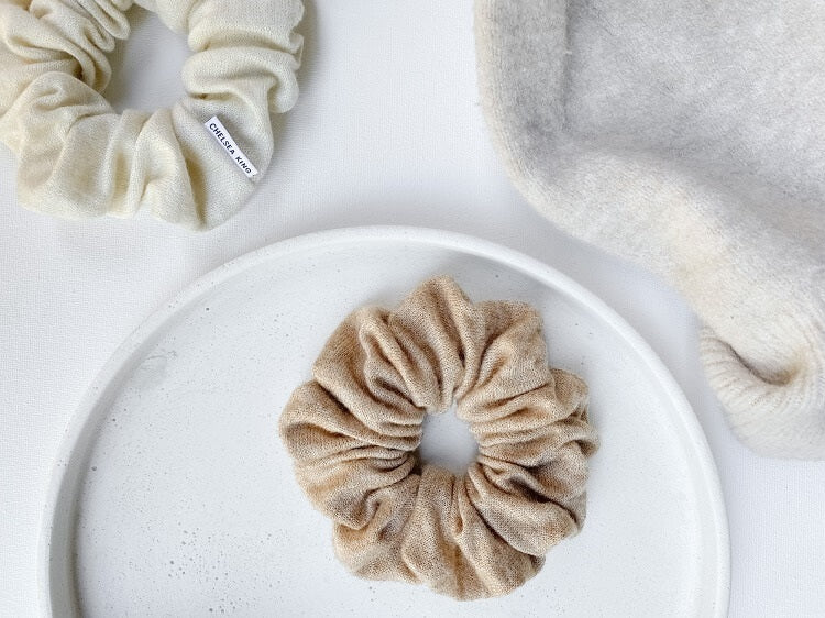 Cashmere Tan Scrunchie - Classic